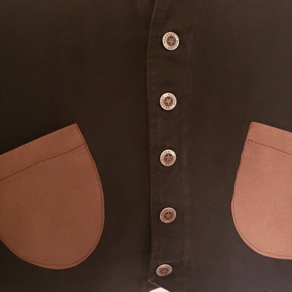 USA Army Paragon Military Black Button Down V Neck Pockets Demin Vest Medium - Picture 13 of 16